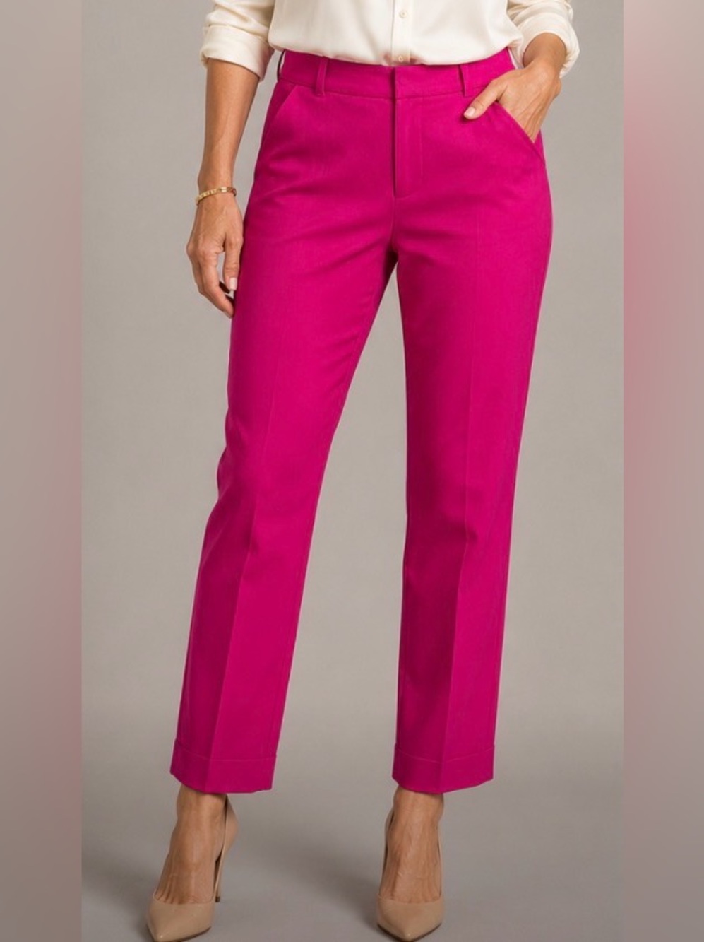 🩷 Lauren by Ralph Lauren Vibrant Hot Pink Women’s Pants Size 4